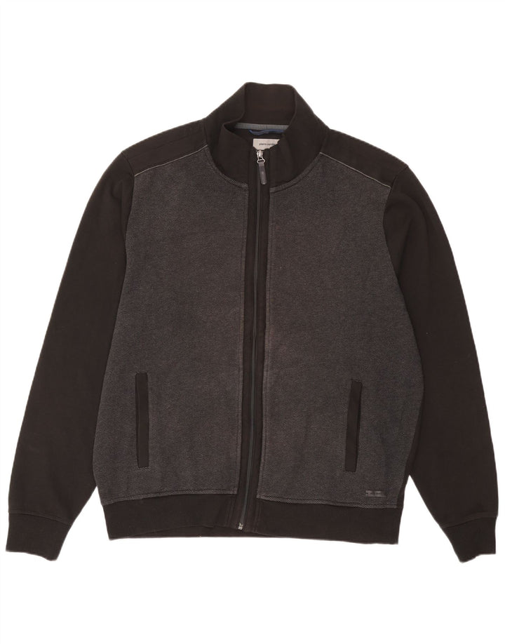 Pierre Cardin Mens Tracksuit Top Jacket 2XL Grey Colourblock Cotton