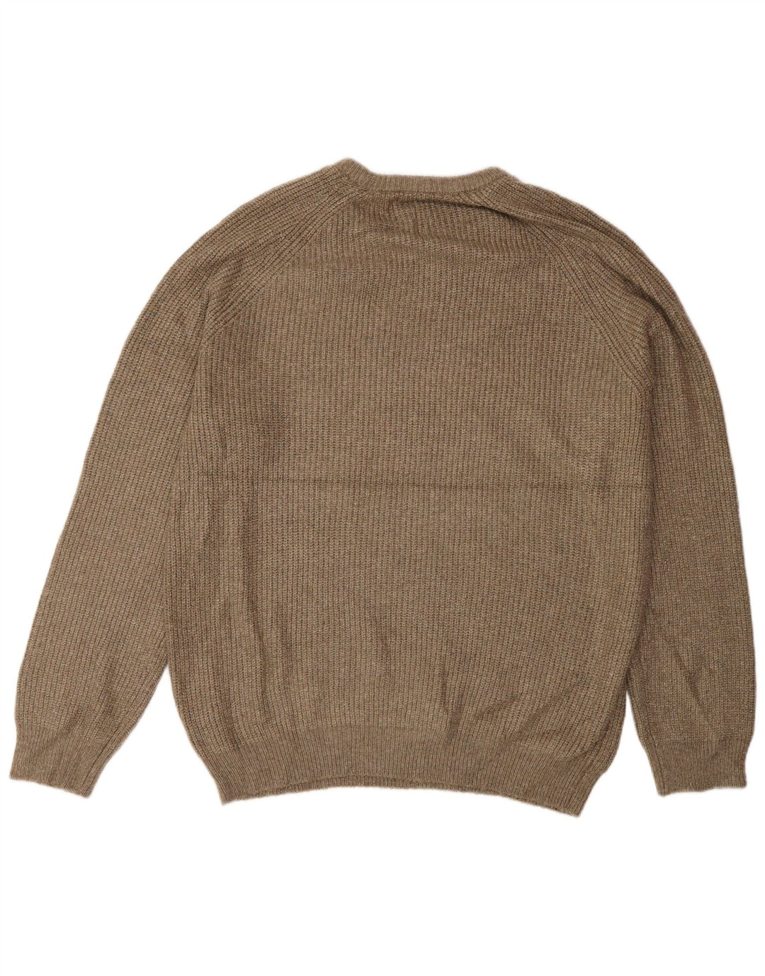 Marks & Spencer Mens Crew Neck Jumper Sweater XL Brown Polyamide