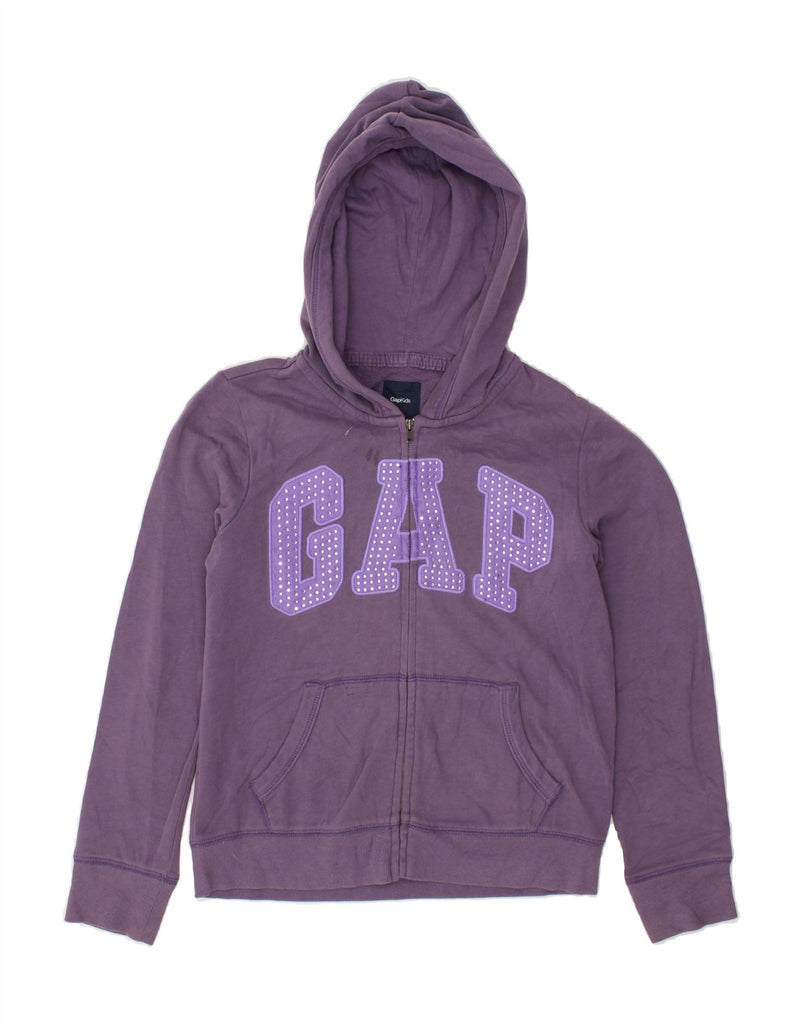 GAP Girls Graphic Zip Hoodie Sweater 11-12 Years XL Purple | Vintage Gap | Thrift | Second-Hand Gap | Used Clothing | Messina Hembry 