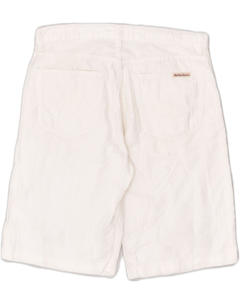 MARLBORO CLASSICS Mens Casual Shorts W28 Small White Cotton | Vintage Marlboro Classics | Thrift | Second-Hand Marlboro Classics | Used Clothing | Messina Hembry 