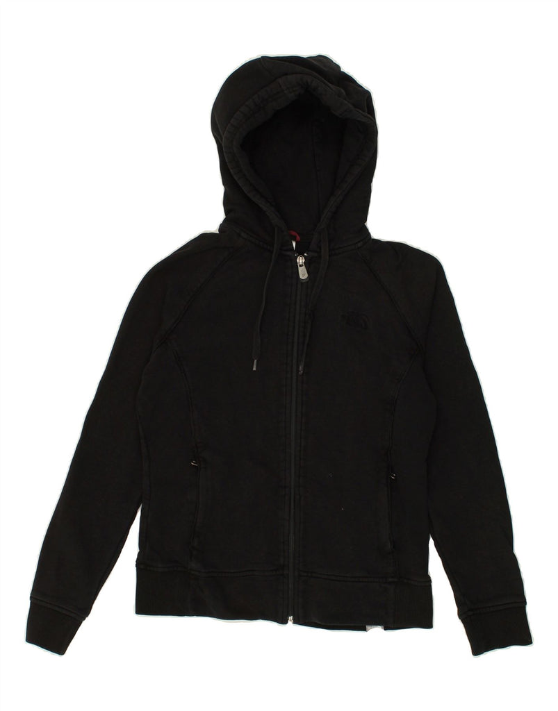 THE NORTH FACE Womens Zip Hoodie Sweater UK 12 Medium Black Cotton | Vintage The North Face | Thrift | Second-Hand The North Face | Used Clothing | Messina Hembry 