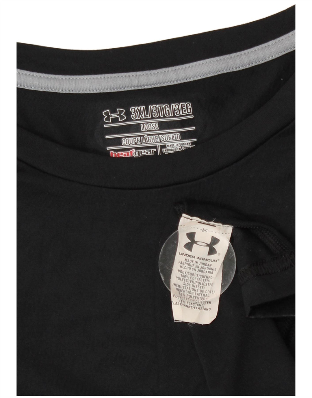 Under Armour Mens Heat Gear Top Long Sleeve 3XL Black Polyester