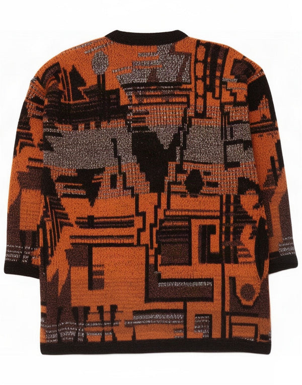 Excel Womens Oversized Longline Cardigan Sweater UK 14 Medium Orange