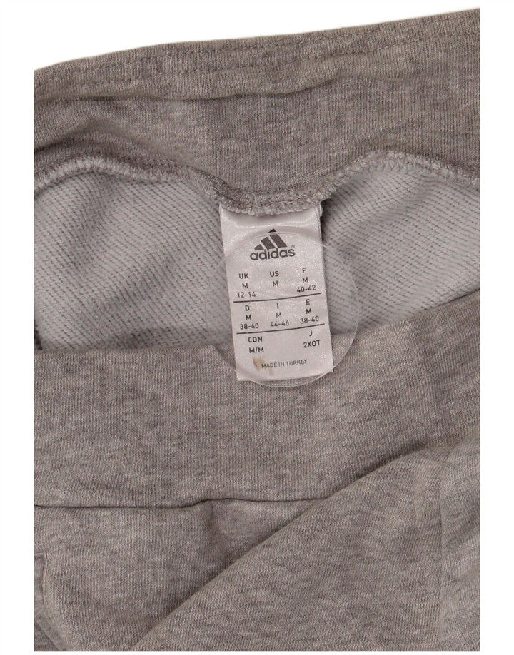 ADIDAS Womens Graphic Tracksuit Trousers Joggers UK 12/14 Medium  Grey