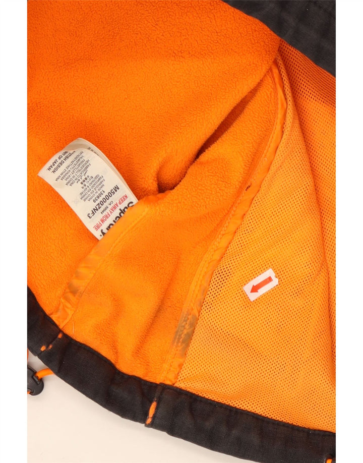 SUPERDRY Mens Windtrekker Hooded Windbreaker Jacket UK 38 Medium Black