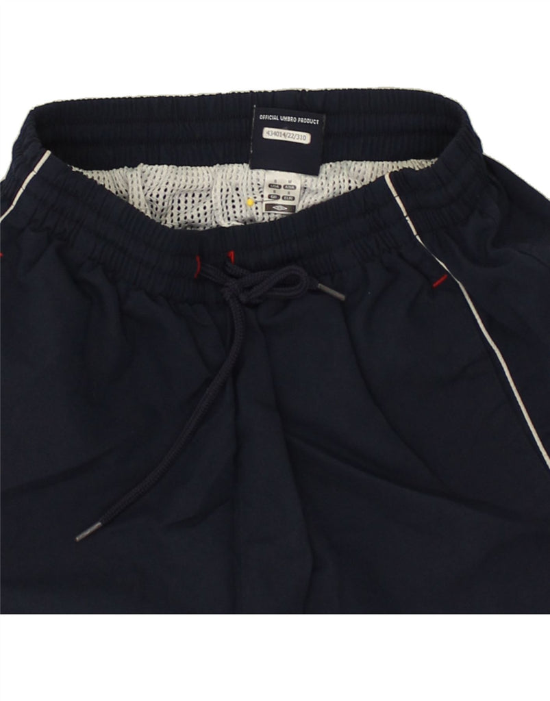 UMBRO Boys Sport Shorts 7-8 Years Small  Navy Blue Polyester | Vintage Umbro | Thrift | Second-Hand Umbro | Used Clothing | Messina Hembry 