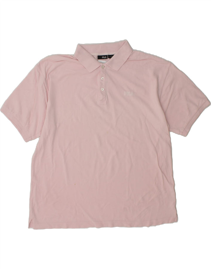 FILA Mens Polo Shirt 2XL Pink Vintage Fila and Second-Hand Fila from Messina Hembry 