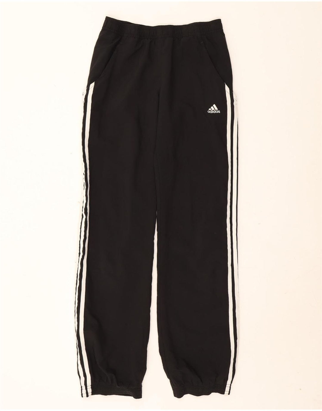 ADIDAS Womens Tracksuit Trousers Joggers UK 8 Small Black Polyester