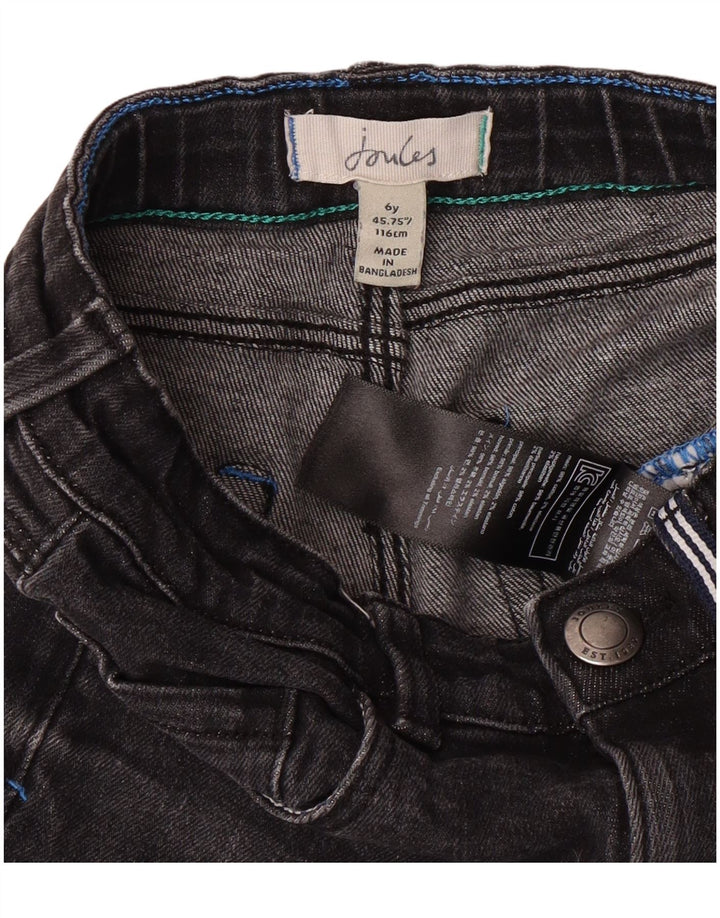 JOULES Boys Slim Jeans 5-6 Years W22 L20 Black Cotton