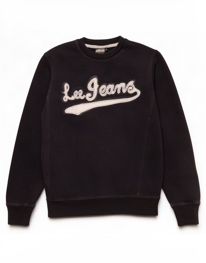 Lee Mens Graphic Sweatshirt Jumper Small Black Cotton