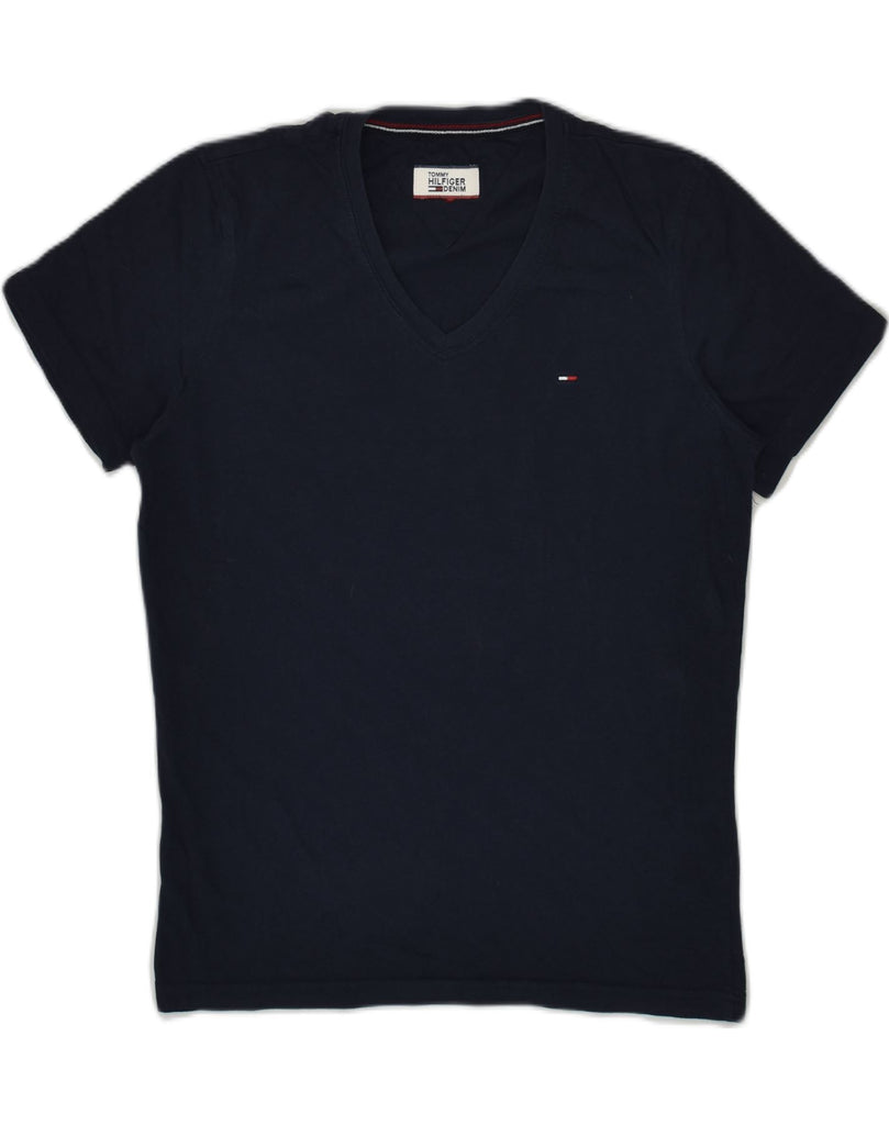 TOMMY HILFIGER Mens T-Shirt Top Small Navy Blue Cotton | Vintage Tommy Hilfiger | Thrift | Second-Hand Tommy Hilfiger | Used Clothing | Messina Hembry 