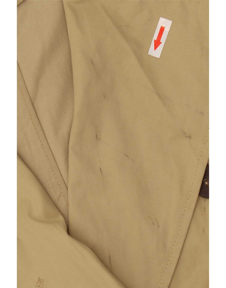 Zara Womens Oversized Trench Coat UK 6 XS Beige Polyester
