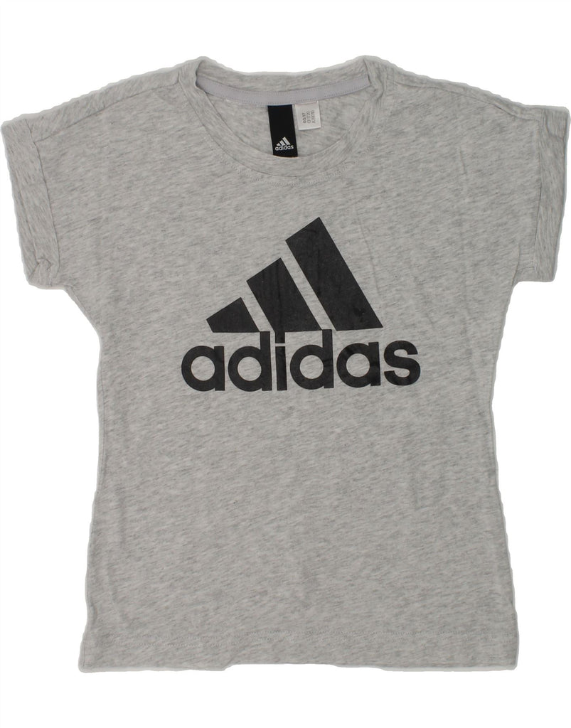 ADIDAS Boys Graphic T-Shirt Top 9-10 Years Grey | Vintage Adidas | Thrift | Second-Hand Adidas | Used Clothing | Messina Hembry 