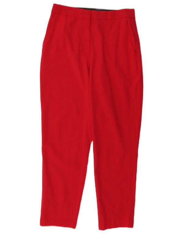 Topshop Womens Slim Chino Trousers UK 10 Small W28 L28 Red Polyester