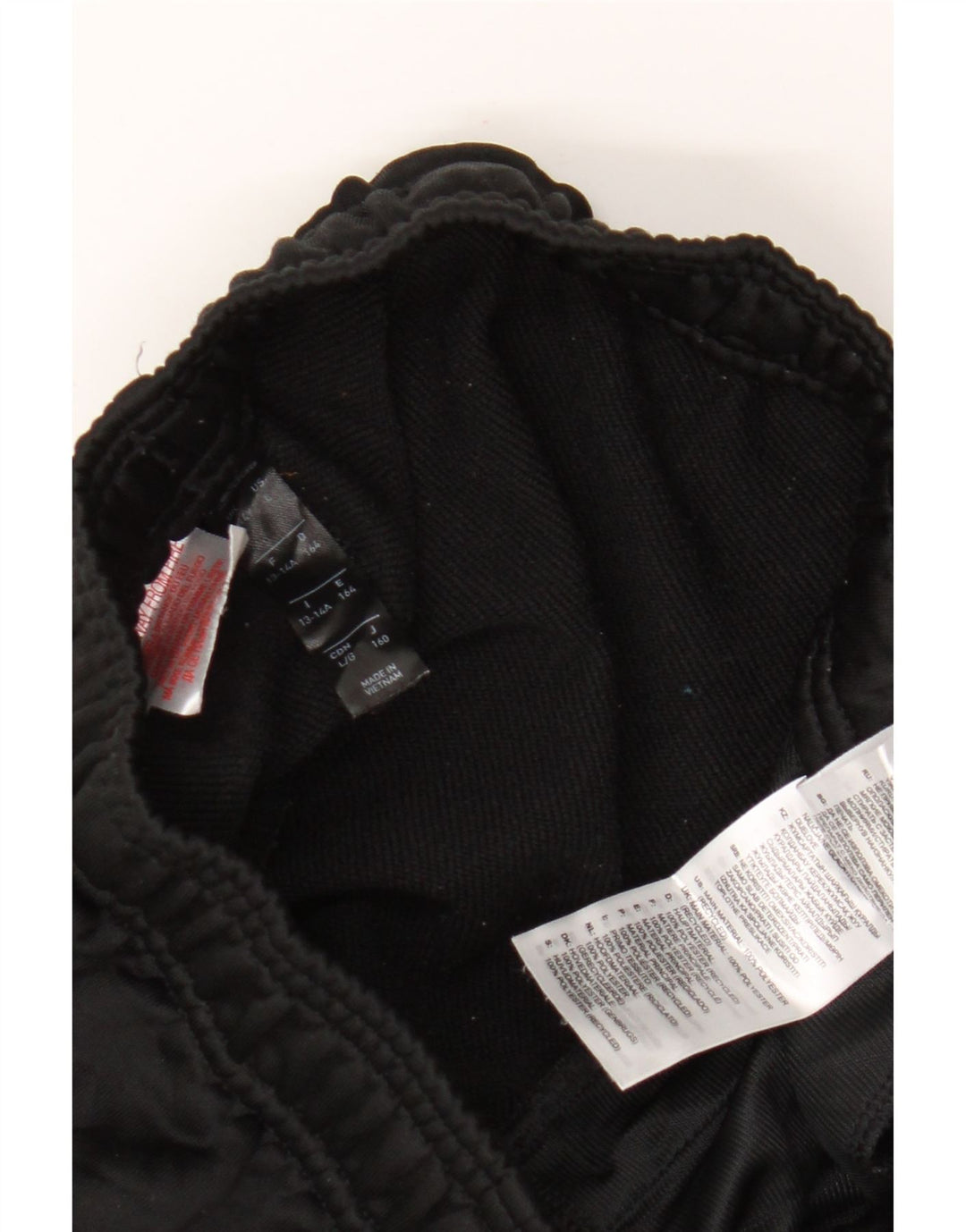 Adidas Boys Tracksuit Trousers Joggers 13-14 Years  Black Polyester