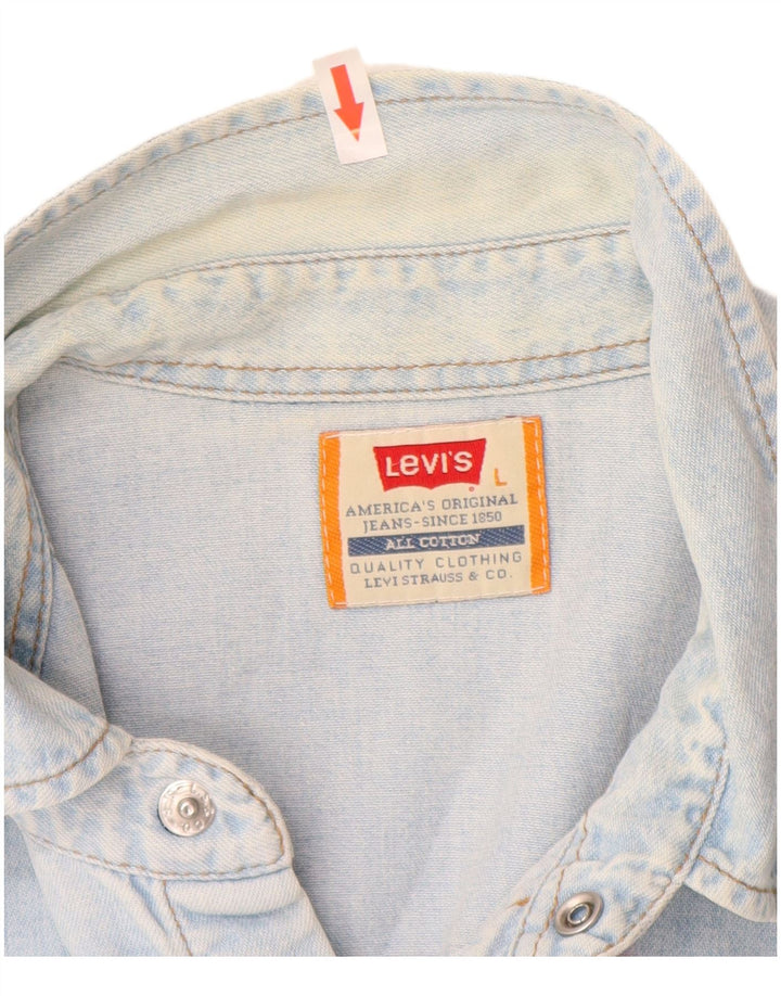 Levi's Mens Denim Shirt Large Blue Cotton