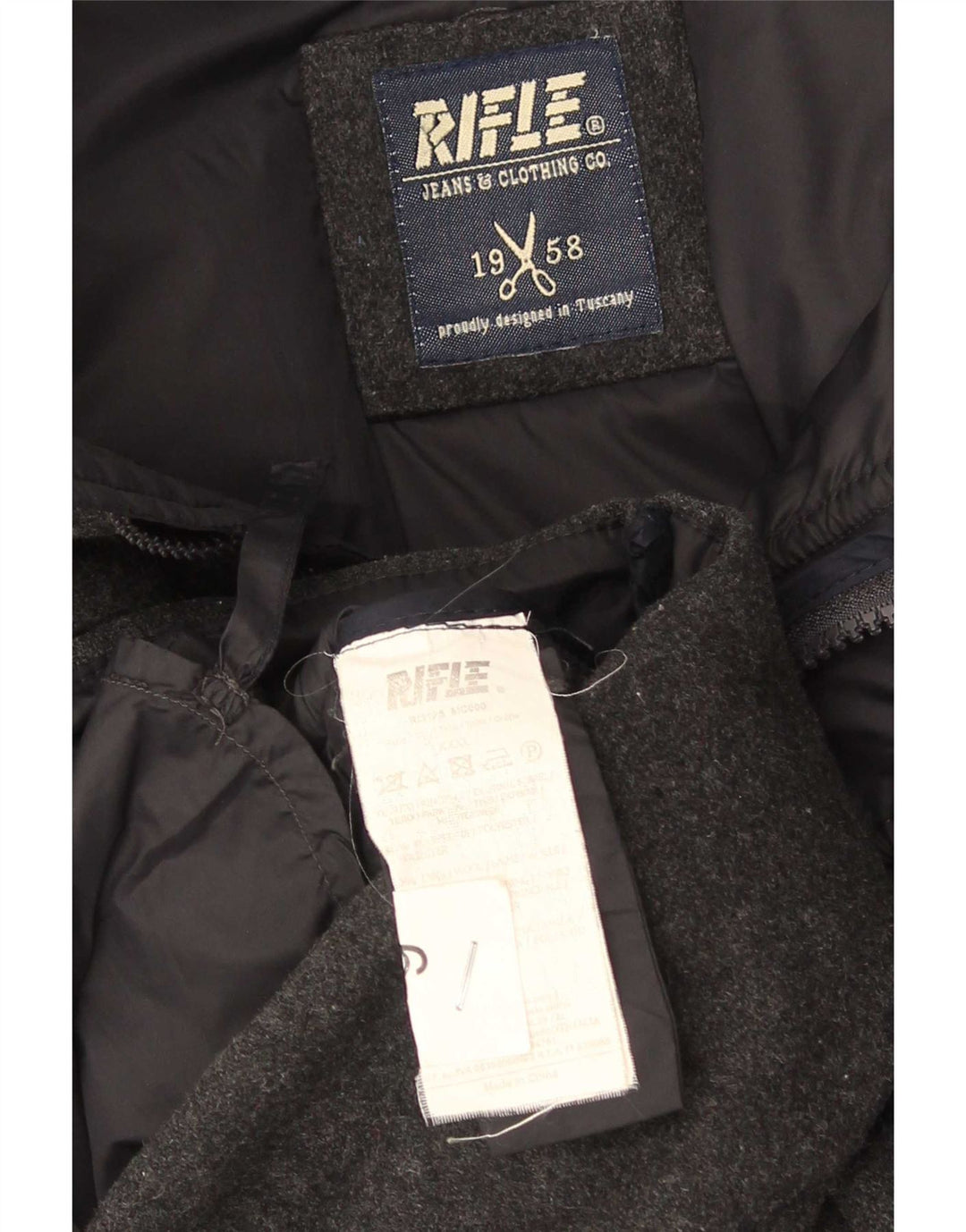 Rifle Mens Padded Jacket UK 46 3XL Grey