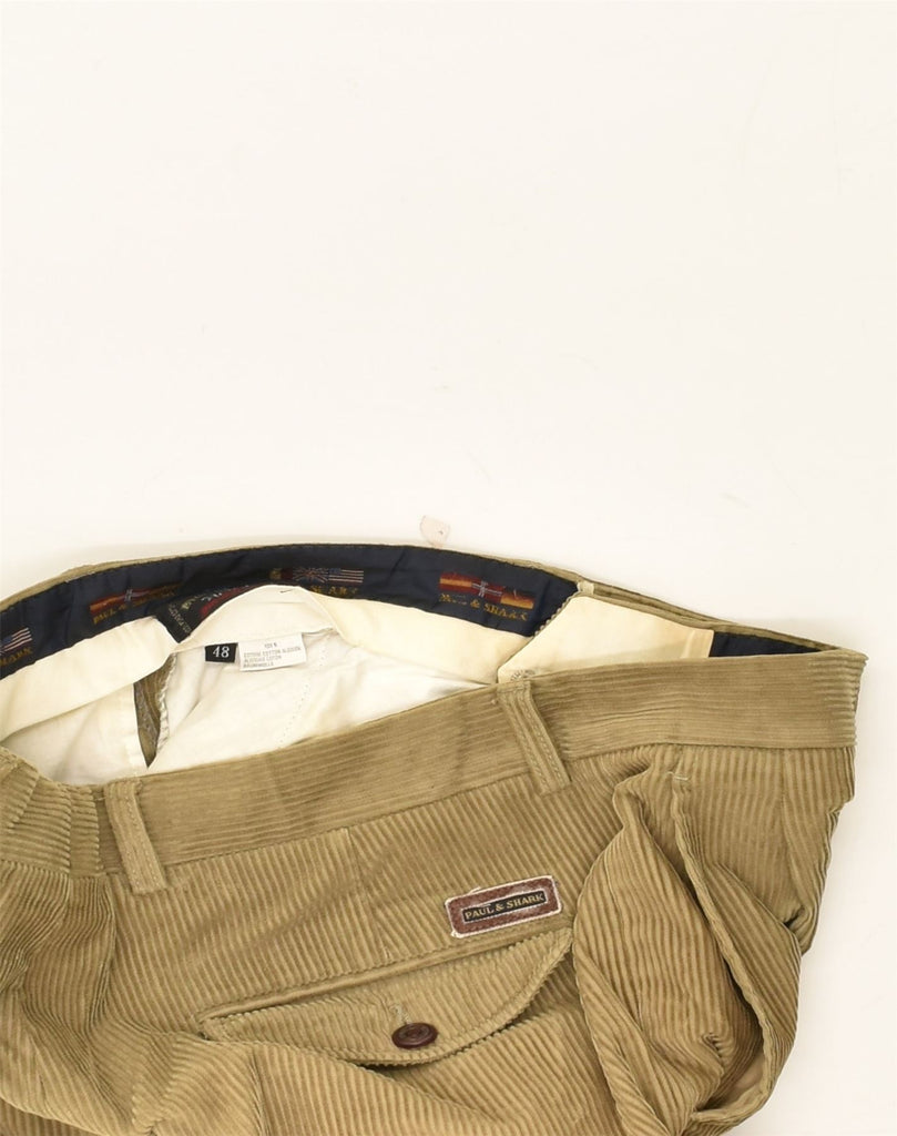 PAUL & SHARK Mens Straight Corduroy Trousers IT 48 Medium  W32 L25  Beige | Vintage Paul & Shark | Thrift | Second-Hand Paul & Shark | Used Clothing | Messina Hembry 