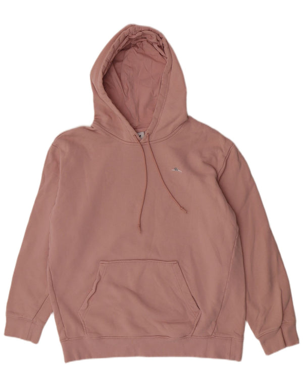 Adidas Womens Hoodie Jumper UK 14 Large Pink Cotton