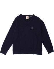 MURPHY & NYE Womens Sailwear V-Neck Jumper Sweater UK 14 Medium Navy Blue