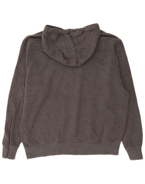 Nike Mens Graphic Hoodie Jumper Large Grey Cotton