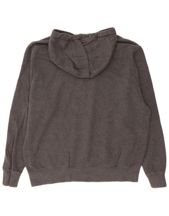 Nike Mens Graphic Hoodie Jumper Large Grey Cotton