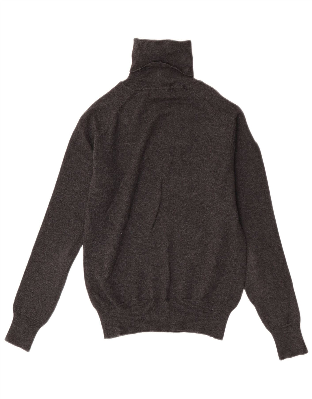 Zara Womens Roll Neck Jumper Sweater UK 10 Small Grey Cotton
