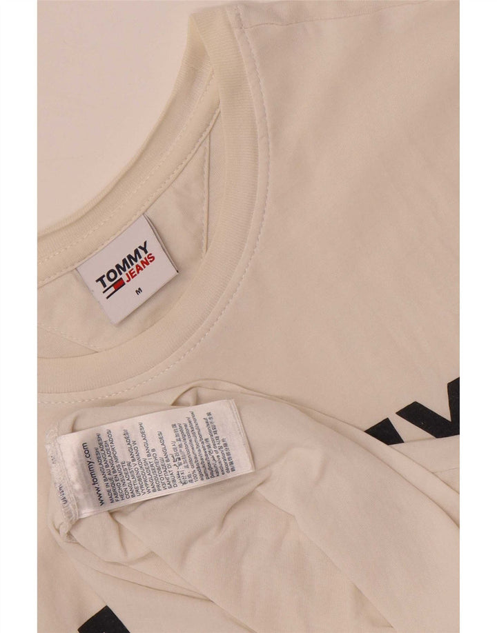 Tommy Hilfiger Mens Graphic T-Shirt Top Medium White Cotton
