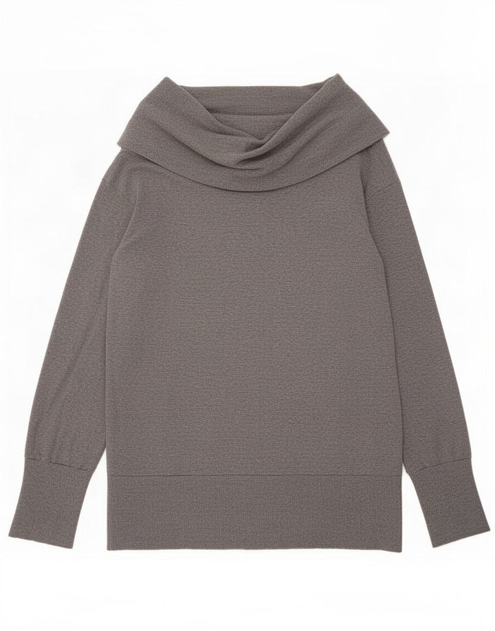 Oasis Womens Top Long Sleeve UK 16 Large Grey