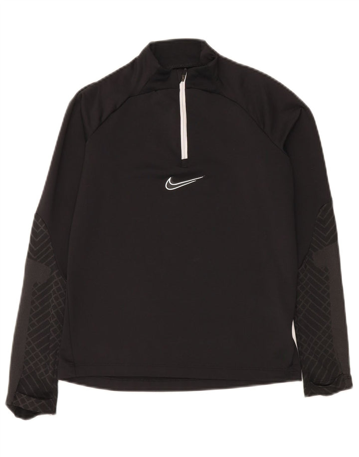 Nike Boys Dri Fit Slim Pullover Tracksuit Top 10-11 Years Medium Black