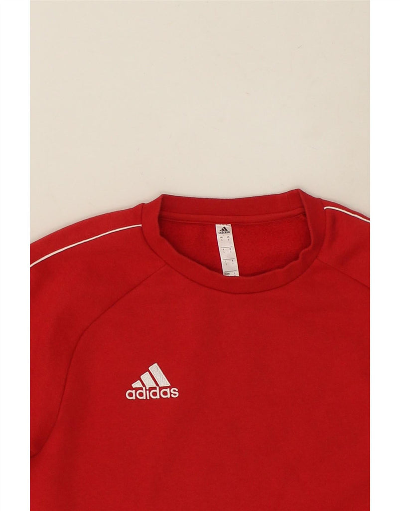 ADIDAS Mens Sweatshirt Jumper Small Red Cotton Vintage Adidas and Second-Hand Adidas from Messina Hembry 