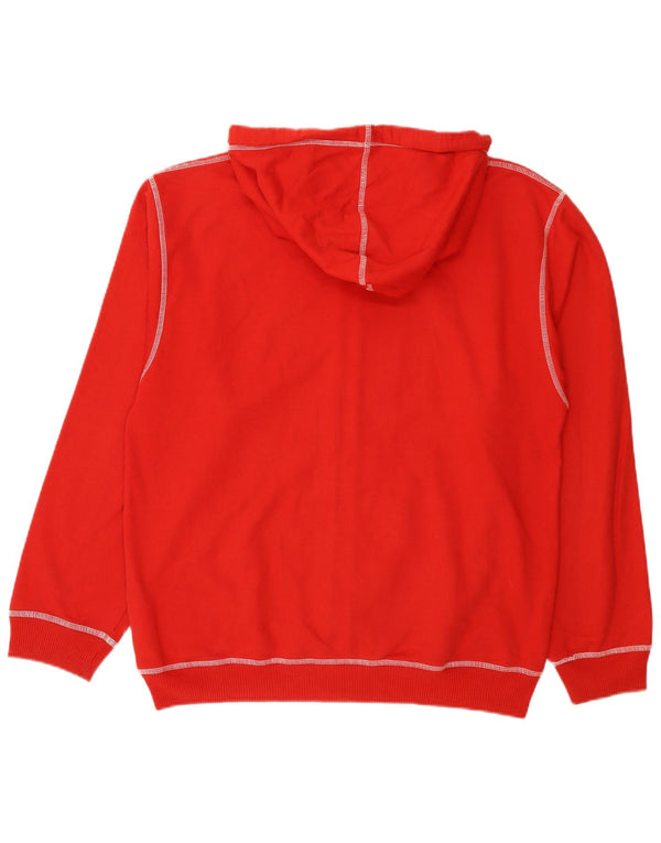 Puma Mens Graphic Zip Hoodie Sweater XL Red Cotton