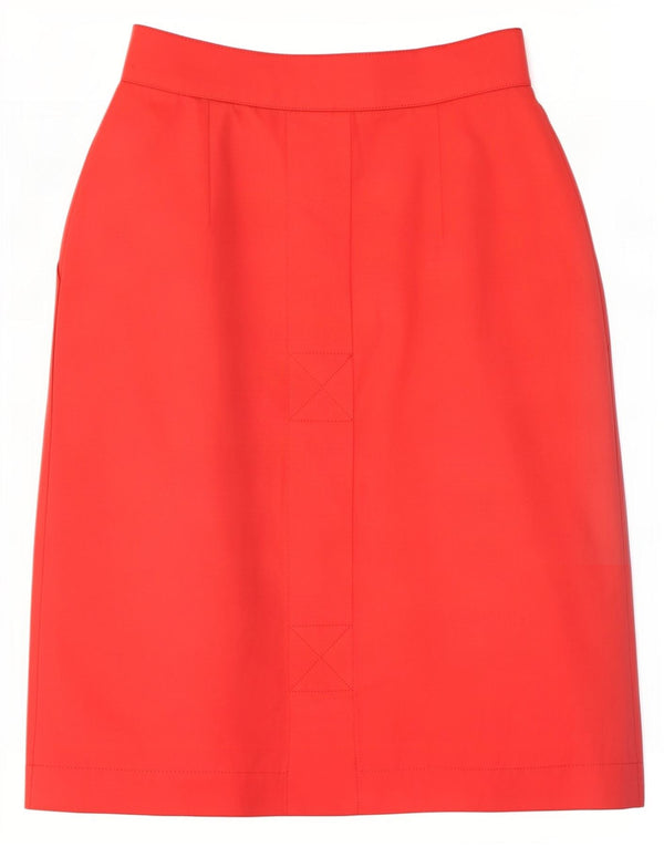 Genny Womens Midi Skirt IT 40 Small W26 Pink Cotton