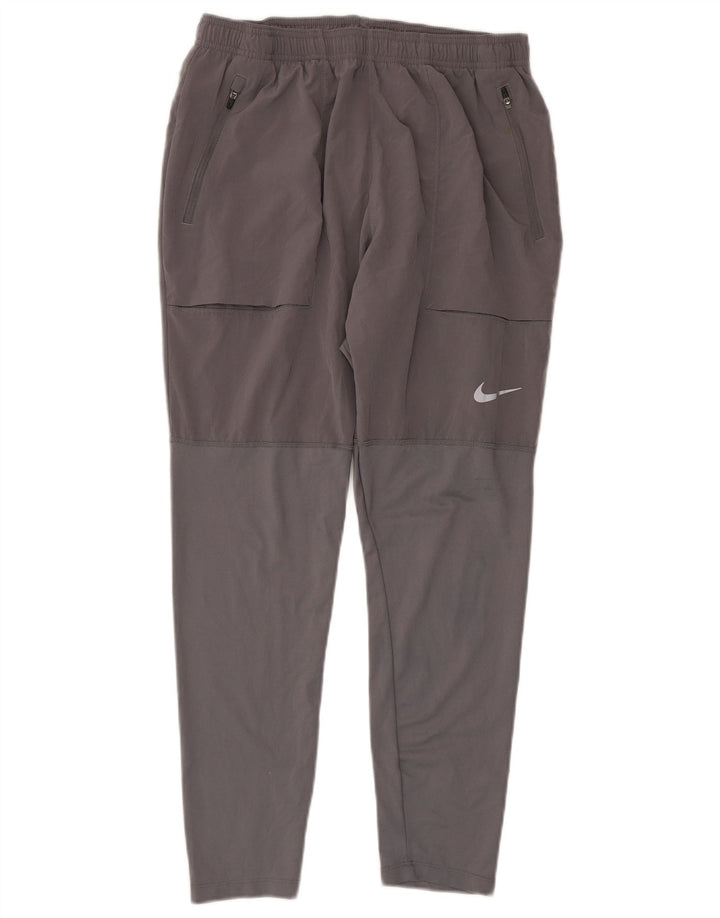Nike Mens Dri Fit Tracksuit Trousers Large Grey Polyester
