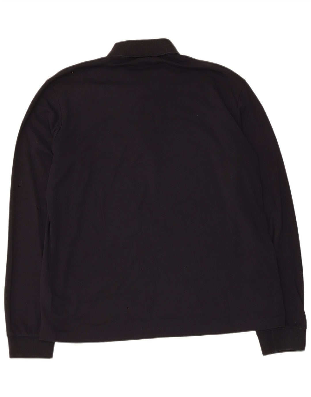 Hugo Boss Mens Long Sleeve Polo Shirt Medium Black Cotton