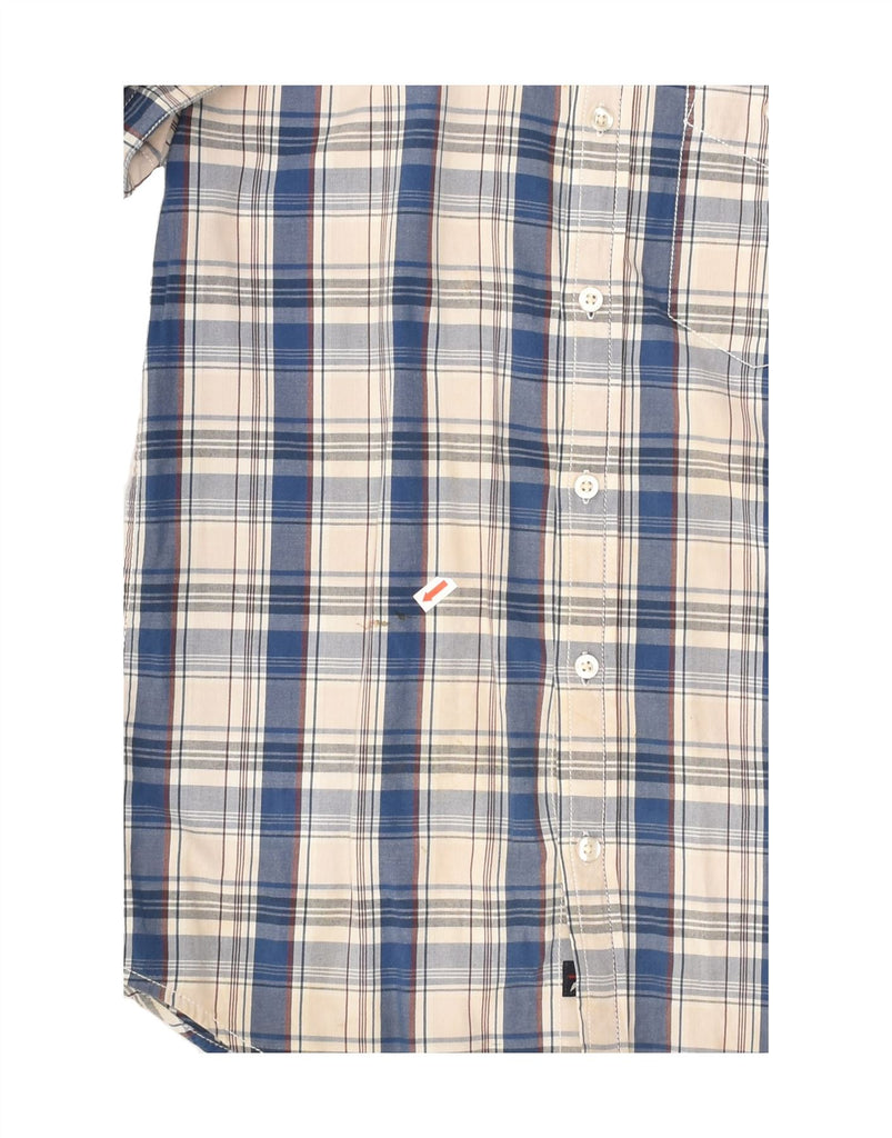 WRANGLER Mens Slim Fit Shirt Medium Blue Check Cotton | Vintage Wrangler | Thrift | Second-Hand Wrangler | Used Clothing | Messina Hembry 