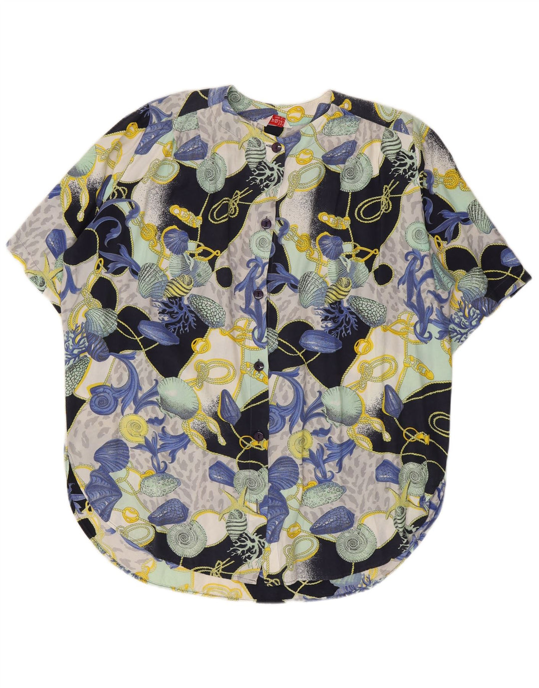 Vintage Womens Abstract Pattern Shirt Blouse UK 16 Large Multicoloured