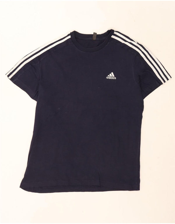Adidas Mens T-Shirt Top XL Navy Blue Cotton