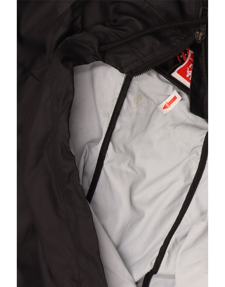 Kappa Mens Hooded Rain Jacket UK 42 XL Black Polyamide