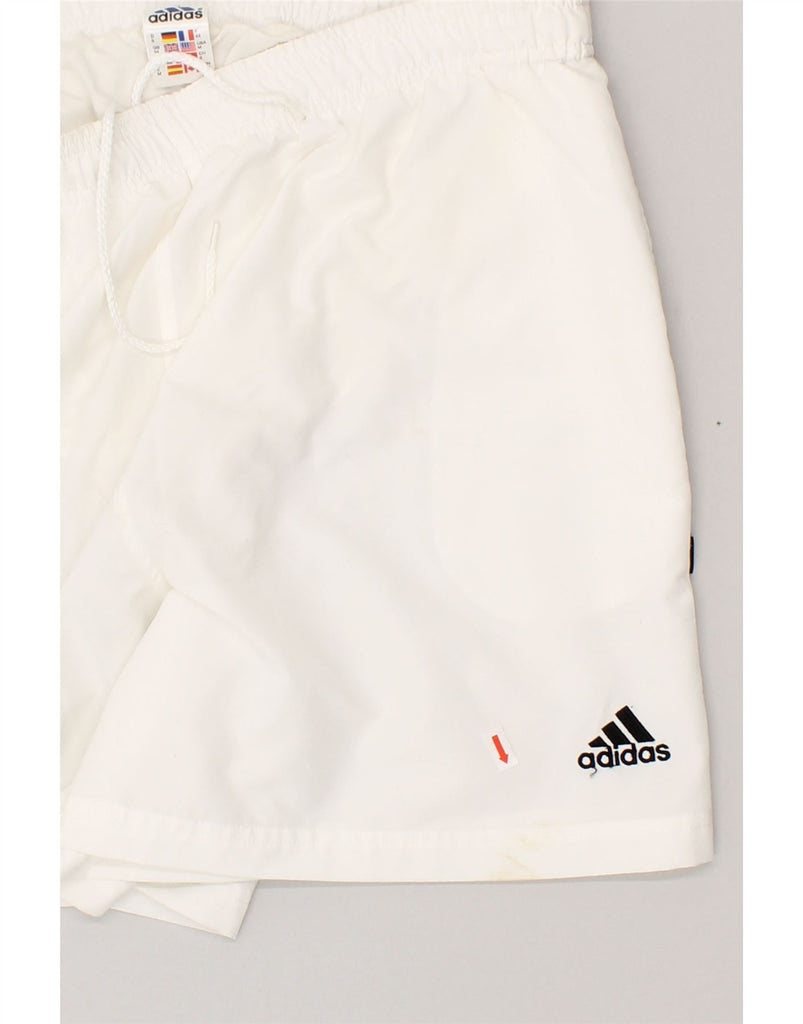 ADIDAS Mens Sport Shorts Large White Polyester | Vintage Adidas | Thrift | Second-Hand Adidas | Used Clothing | Messina Hembry 