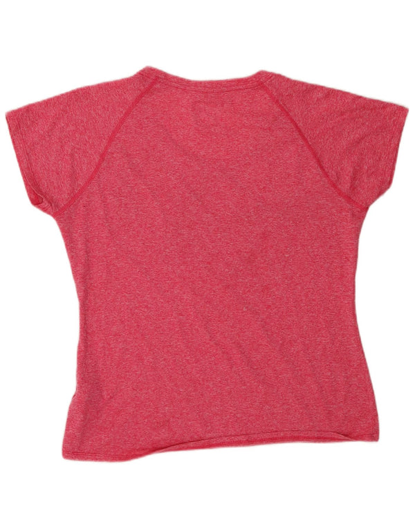 The North Face Womens T-Shirt Top UK 16 Large Pink Flecked Polyester
