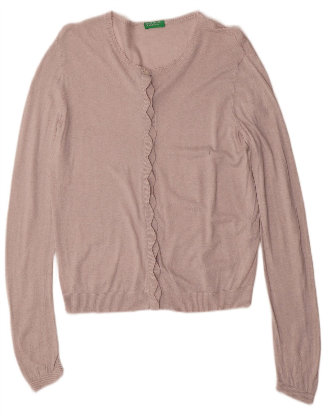 BENETTON Girls Cardigan Sweater 11-12 Years 2XL Pink Viscose