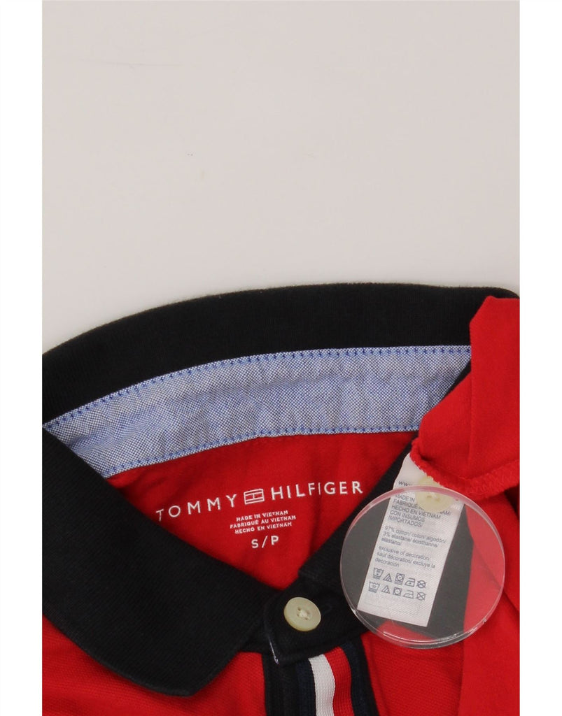 TOMMY HILFIGER Mens Polo Shirt Small Red Cotton Vintage Tommy Hilfiger and Second-Hand Tommy Hilfiger from Messina Hembry 