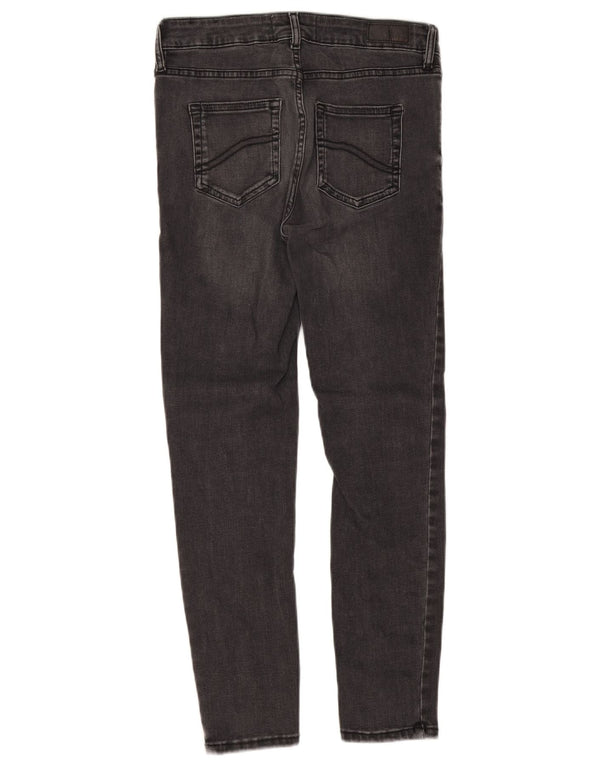 Fat Face Womens Crop Super Skinny Jeans UK 10 Small W28 L25 Grey Cotton