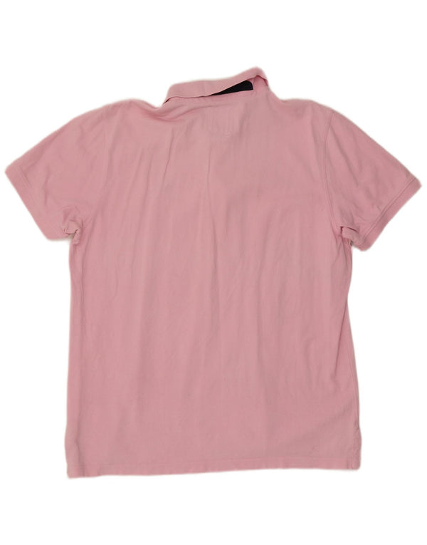 Crew Clothing Mens Polo Shirt 2XL Pink Cotton