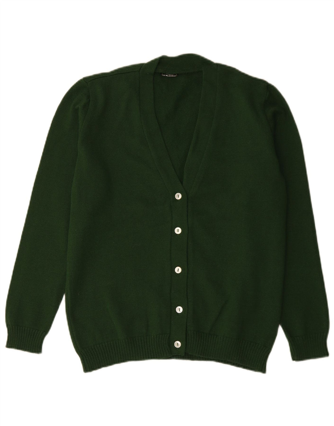 Vintage Womens Cardigan Sweater UK 14 Large Green