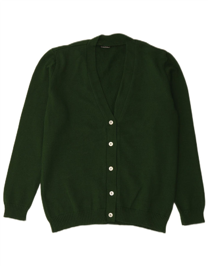Vintage Womens Cardigan Sweater UK 14 Large Green