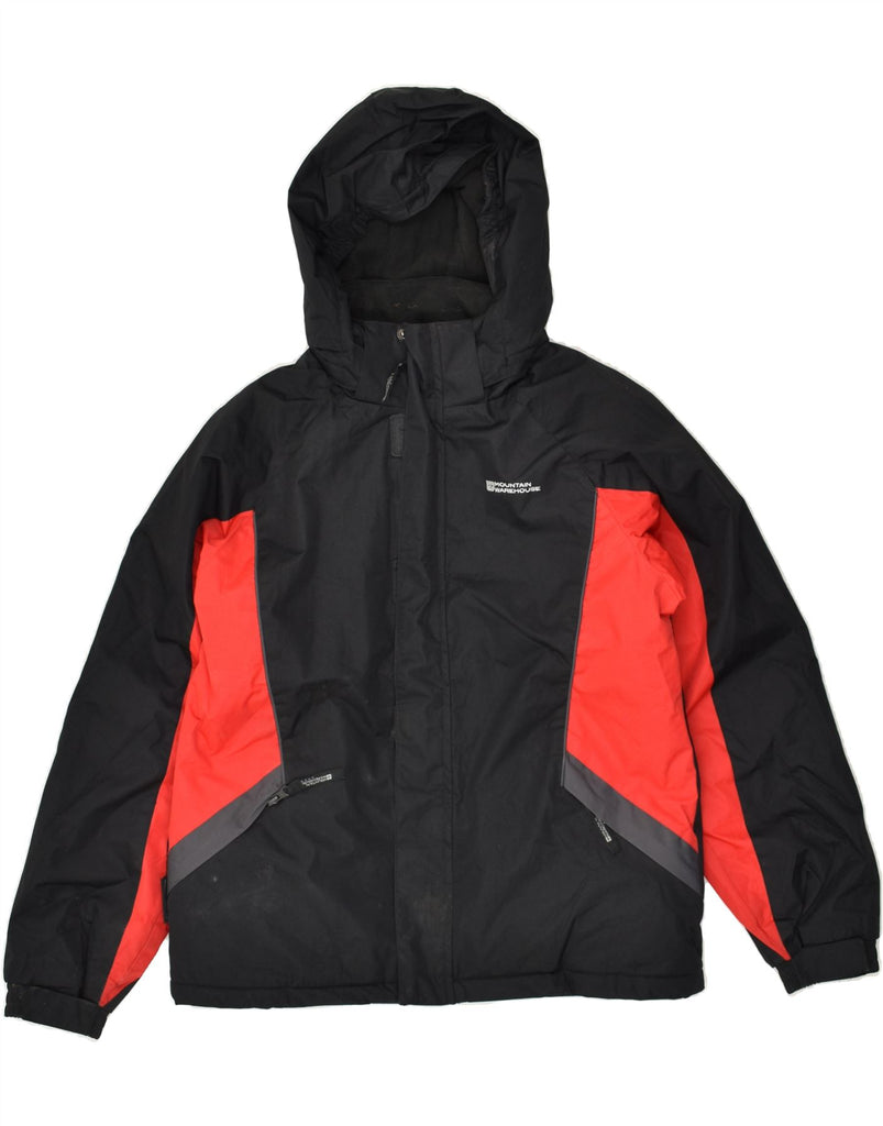 MOUNTAIN WAREHOUSE Boys Hooded Windbreaker Jacket 12-13 Years Black | Vintage Mountain Warehouse | Thrift | Second-Hand Mountain Warehouse | Used Clothing | Messina Hembry 