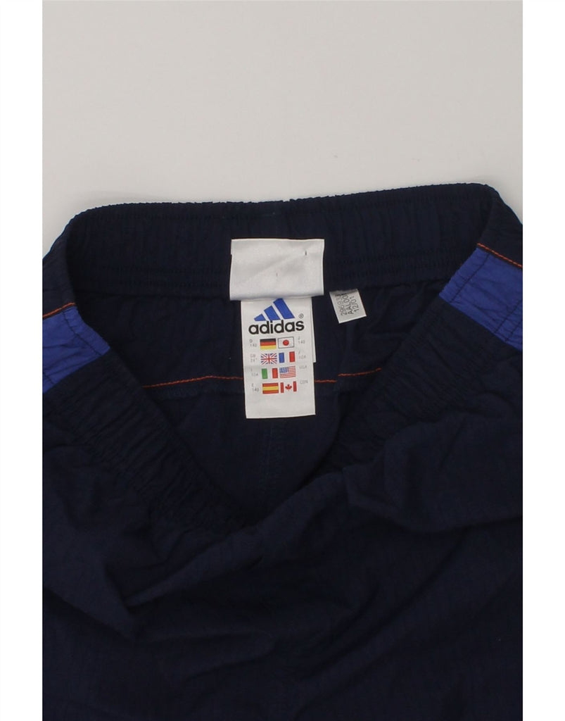 ADIDAS Boys Sport Shorts 9-10 Years Navy Blue Colourblock Polyamide | Vintage Adidas | Thrift | Second-Hand Adidas | Used Clothing | Messina Hembry 