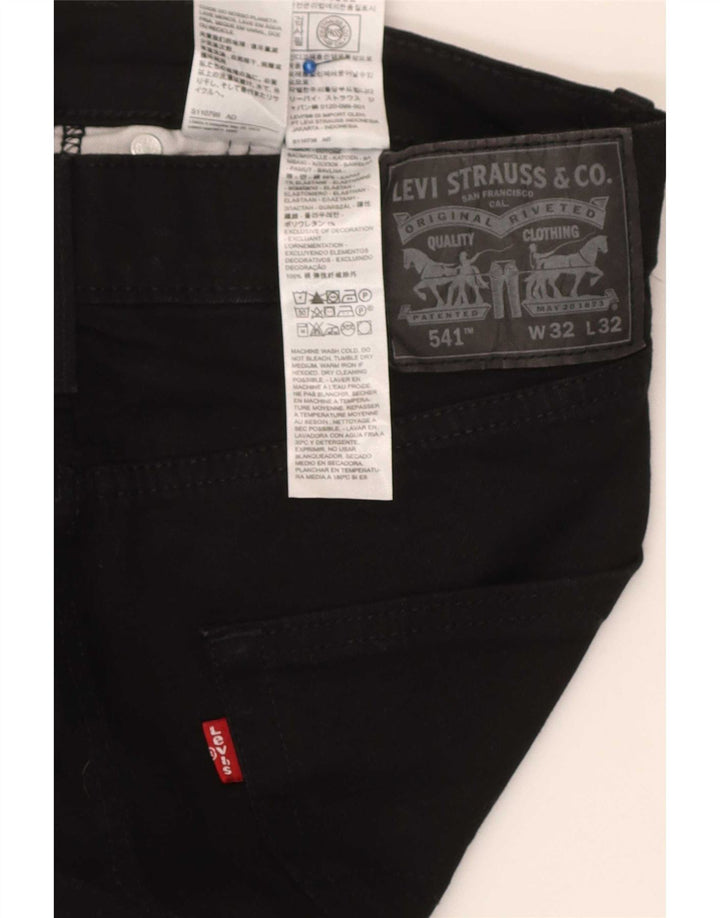 Levi's Mens 541 Athletic Tapered Jeans W32 L32 Black Cotton